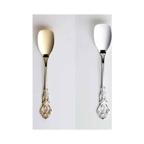 Engraving gold/silver plated stainless steel ice cream spoon/scoop,dessert spoon romantic&classical&luxurious