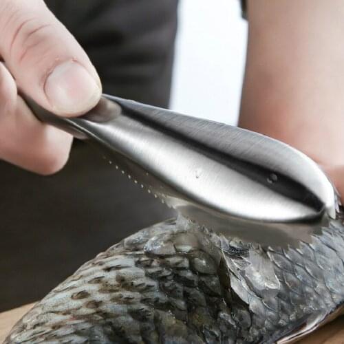 Stainless Fish scales Scraping Graters Fast Remove Fish Cleaning Peeler Scraper fish bone tweezers kitchen accessorie tool gadge