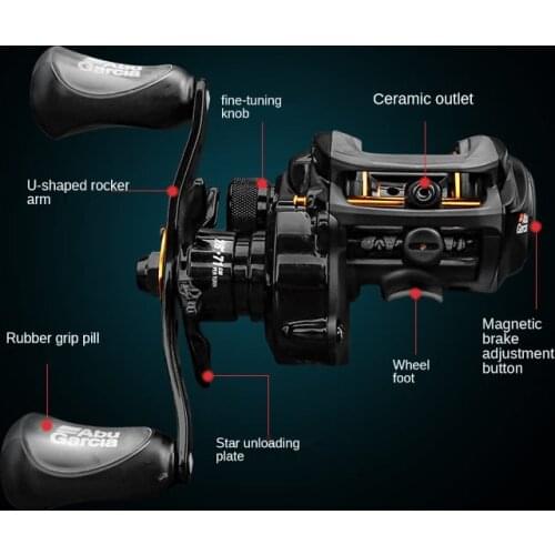 Abu Garcia Brand Max SX max4sx Right Left Hand BaitCasting Fishing Reel 7+1 bb 7.1:1 210g Max drag 6.8kg Aluminum Spool