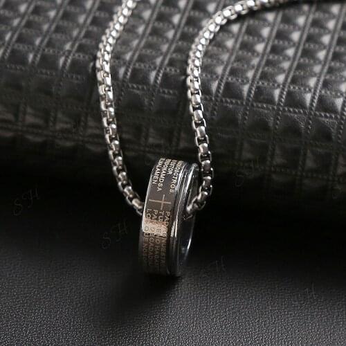 New Fashion Ring Pendant Titanium Steel Does Not Fade Men And Women Pendant Hip Hop Simple Temperament Jewelry Wholesale