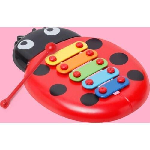Colorful Ladybird Baby Kid 8-note Xylophone Musical Toys Wisdom Development Baby Kids Instrument Toy Educational Toys Gift New