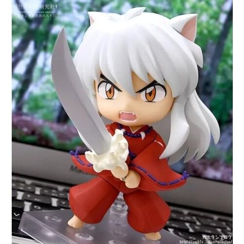 Inuyasha Cute 1300 PVC Action Figure Collectible Model Sengoku Otogi Zoshi Inuyasha Toy Q Face Doll Gift 10cm