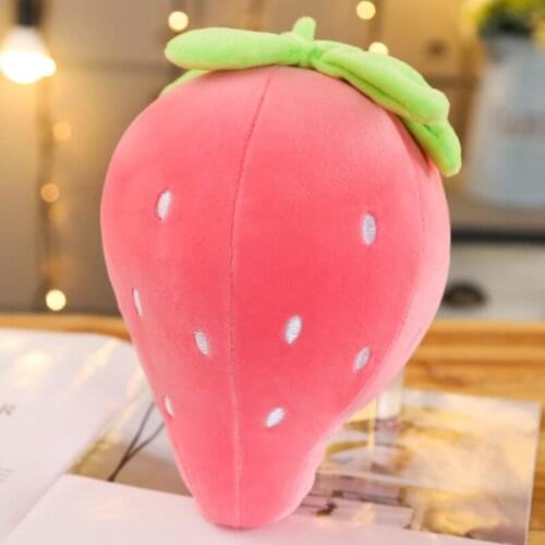 22cm Simulation Strawberry Pillow Soft and lovely Strawberry Plush Toys Birthday Gift for Child Girlfriend