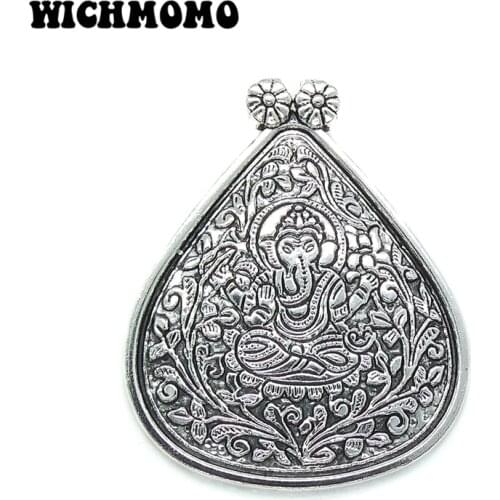 New Fashion 70*55mm 1pieces/bag Retro Zinc Alloy Elephant Buddha Charms Pendant for Necklace Jewelry Accessories Making