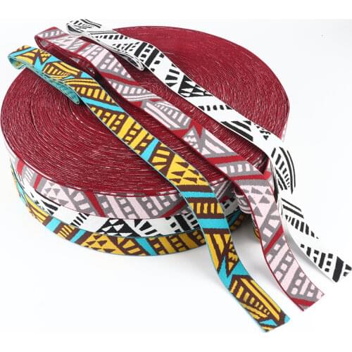 Stripe Rubber Band 25mm Colorful Elastic Bands Waist Band DIY Webbing Apparel Bags Sewing Ribbon for Clothes Shoes Headband