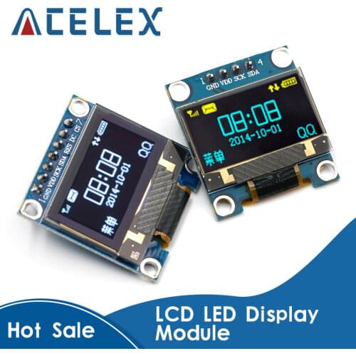 0.96 inch oled IIC Serial White OLED Display Module 128X64 I2C SSD1306 12864 LCD Screen Board GND VDD SCK SDA for Arduino