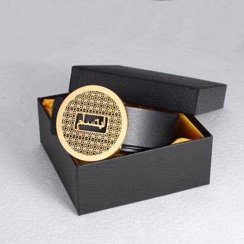 Custom Arabic Name Belt Buckle Personalized Stainless Steel Gold Buckle Fashion Jeans Woman Blet Gift
