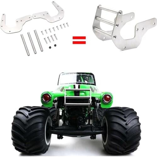 RC Metal Front Bumper Stainless Steel Anti-Collision Armor for LOSI LMT 4WD Solid Axle Car