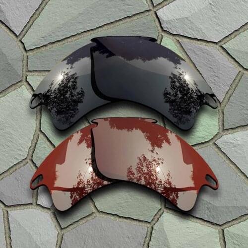 Grey Black&Bronze Brown Sunglasses Polarized Replacement Lenses for Oakley Fast Jacket XL