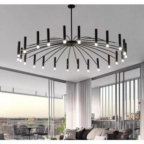LED modern black and white bedroom living room loft dining room home lighting decoration lamps personality minimalist creative c