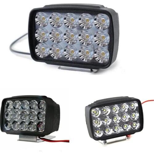 2PCS 15LED Electric Motorcycle Lights Front Light Modified External Super Bright Lights Tricycle Battery Car Glare Lamp