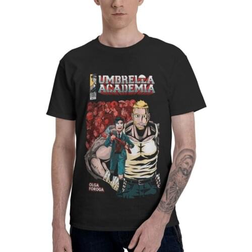 The Umbrella Academy T Shirt Men Short Sleeve 100% Cotton T-shirts Ullzang Cha-Cha Diego Tee Streetwear Tshirts Gift