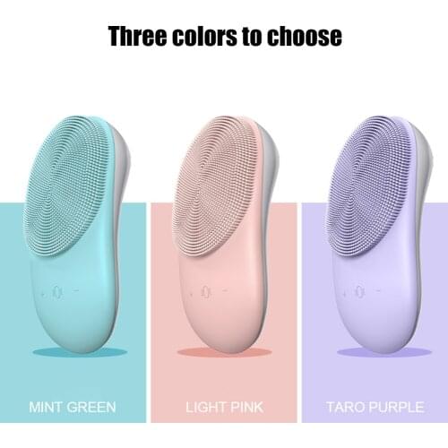 USB Waterproof Face Cleaner Device Soft Smooths Fine Lines Hot Compress Brush Face Scrub Washing Brush Makeup Tool