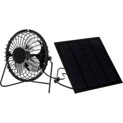 Cooling fan Solar Panel Powered for outdoor Traveling usb Fans 4 Inch Solar energy Home Office Electric silent Air Cool Strong