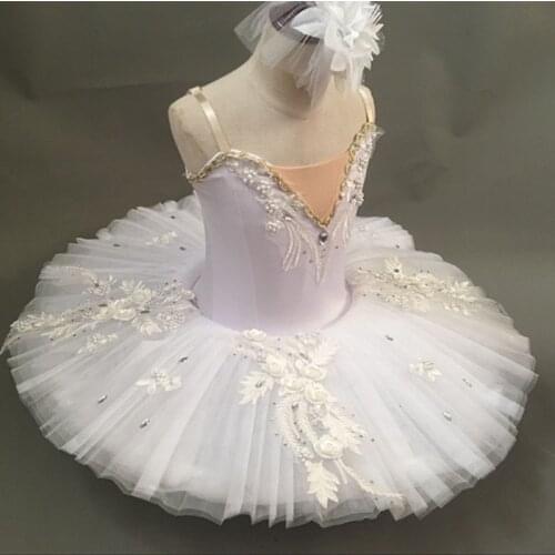 White Swan Lake Professional Ballerina Ballet Tutu For Child Kids Adulto Women Pancake Tutu Ballet Dance Costumes Ballet Dress
