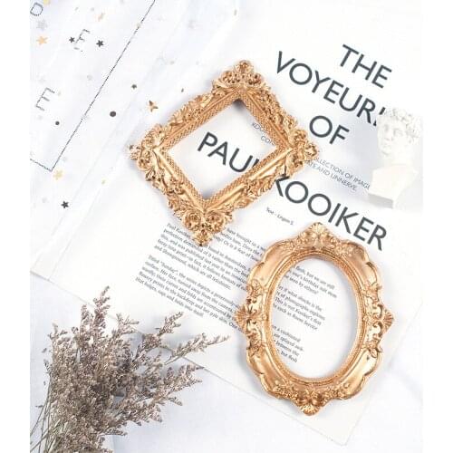 Golden Retro Photo Frame Nail Art Jewelry Decoration Home Decoration Photography Background Shooting Photo Props