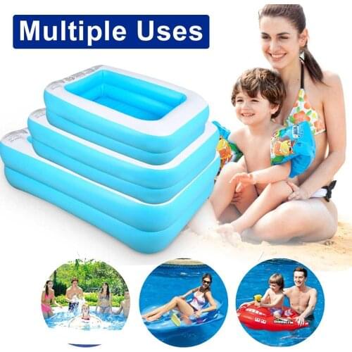 1.1m/1.3m/ 1.5m Inflatable Swimming Pool Adults Kids Pool Bathing Tub Outdoor Indoor Swimming Pool