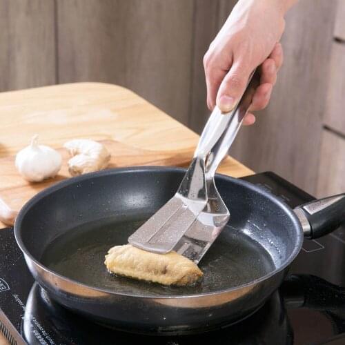 1PC Stainless Steel Barbecue Tong Fried Steak Shovel Fried Fish Shovel BBQ Bread Clamp Kitchen Bread Meat Clamp