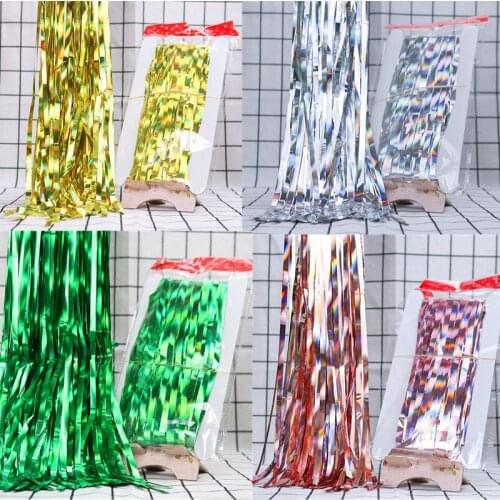 2M Gold Pink Shimmer Sequin Backdrop Foil Fringe Tinsel Curtain Birthday Party Backdrop Wedding Decorations Adult Party Drapes