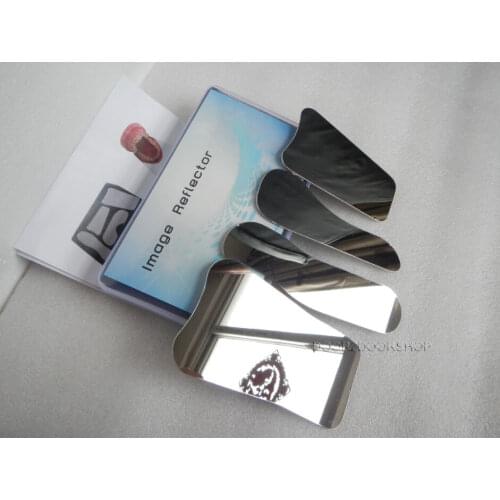 4pcs/Set Orthodontic Intra-Oral Dental Clinic Stainless Steel Photography Mirrors