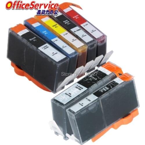 7X 564 Compatible ink Cartridge For HP564 HP564xl, for Photosmart C5383 C5388 C5390 C5393 C6340 C6350 C6380 inkjet printer