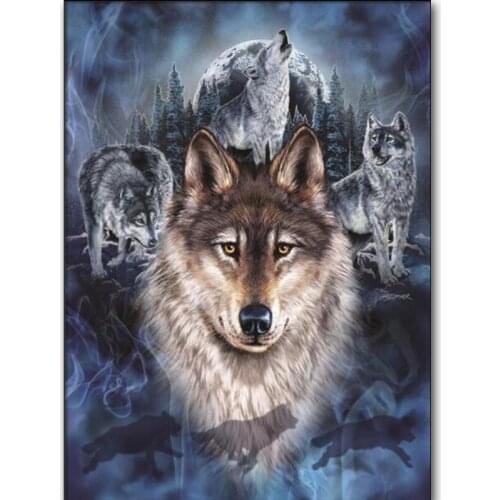 5D DIY diamond painting wolf diamond mosaic rhinestone picture diamond embroidery cross stitch animal home decoration gift