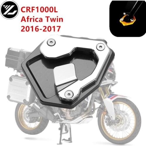Motorcycle CNC Aluminum Foot Kickstand Extension Pad Plate Side Stand Enlarger For HONDA CRF1000L Africa Twin 2016 2017