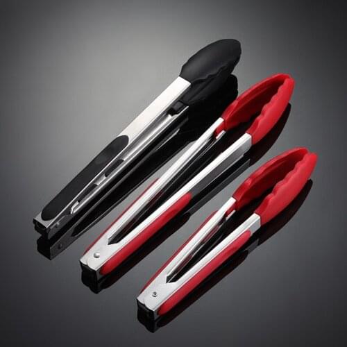 BBQ Grilling Tong 304 Stainless Steel Salad Bread Serving Tong Non-Stick BQ Tong Utensil Cooking Clip