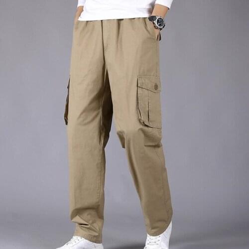 Casual Trousers Cargo Pants Overalls Multiple Pockets Mens Casual Pants Men Trouser Cargo Pants Men Plus size M -6XL