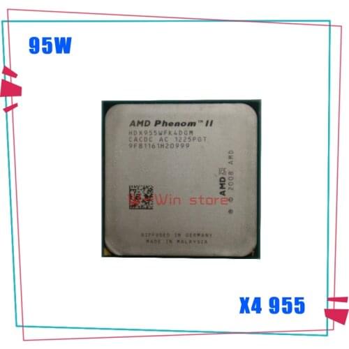 AMD Phenom II X4 955 95W Quad-Core DeskTop CPU HDX955WFK4DGM Socket AM3 938pi