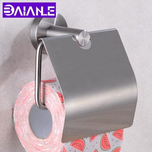 Toilet Paper Holder Creative Stainless Steel Paper Towel Holder Rack Wall Mounted Bathroom Roll Paper Holder WC Tissue Holders