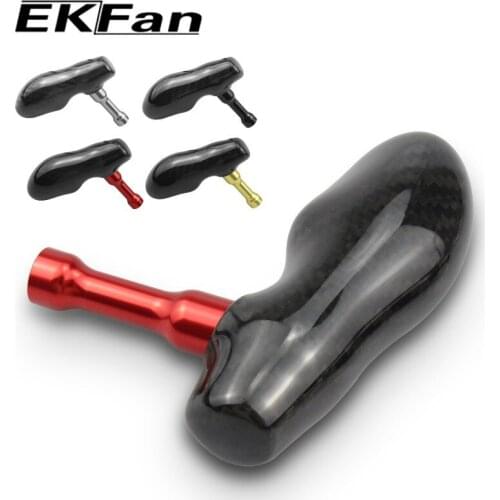 EKFAN 2021 New model T type Carbon Fiber Knob Hadnle Suitable For Shimano 6000-12000 Fishing reel