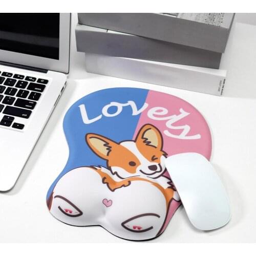 Ergonomic Mousepad With Wrist Support Mouse Mat Soft Silicon Gel Anime 3D Mouse Pad Dropshipping