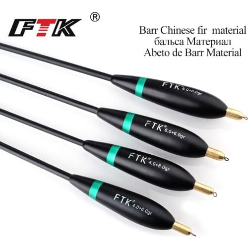 FTK 4PCS/LOT Barguzinsky Fir Float Bobber Vertical Buoy Mixed Size Float Pesca Balsa Floats Set Stopper Peche accesoires