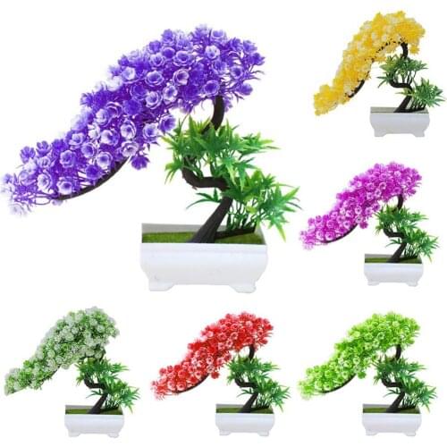 Artificial Flower Plant Tree Potted Bonsai Office Garden Party Desktop Ornament