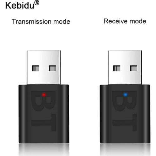 Kebidu 2 IN 1 Bluetooth 5.0 Receiver and Transmitter Bluetooth Wireless Adapter Audio With 3.5MM AUX Audio Cable For Home TV PC