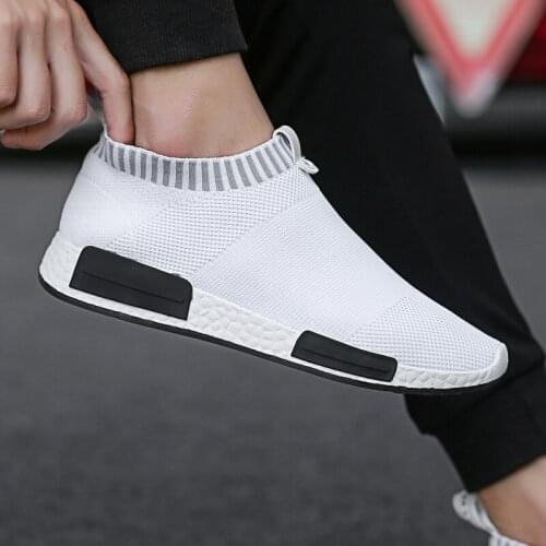 Hot Sale Men Sock Sneakers Light Comfortable Running Shoes Fly Weaving Outdoor Men Athletic Shoes Big Size 47 Footwear Summer 46