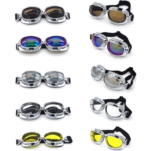Mooreaxe Motorcycle Goggles Glasses Retro Pilot Steampunk Jet Helmet Goggles Mask Cycling Oculos Gafas Vintage Goggles