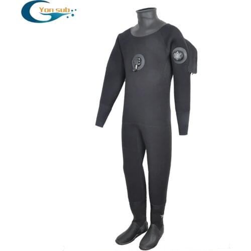 8 MM custom-made Mens Neoprene Dry Suit Waterproof Breathable nylon kayak Drysuit With Vulcanized Boots Diving Sailing Drysuit