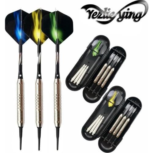 3 color 3 PCS Sets/Set of Darts Professional 18 Grams Soft Darts Aluminum Alloy Axis Electronic Soft Head Tips Darts Competition