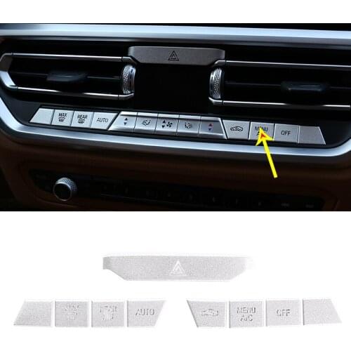 Air Conditioning Button Stickers for BMW 3 Series 4 Series Z4 2019-2021 Aluminum Alloy Car Interior Accessories