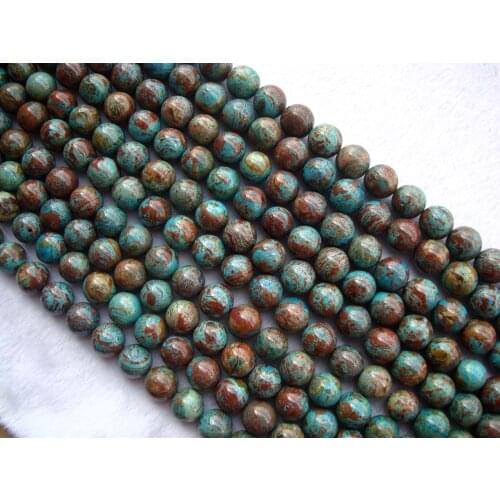 Natural Blue Rainbow Veins Jasper Round 12mm Loose Beads For Jewelry Making DIY Bracelet Necklace Earrings