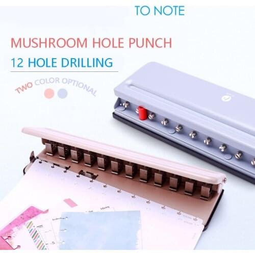 2020 New T-hole Puncher Mushroom Hole Multi-function A4 Paper Porous B5 A5 10-hole Binding Clip Loose-leaf Puncher 6hole Puncher
