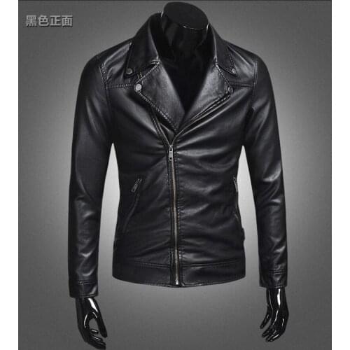 Hot 2020 New Mens Clothes Classic Style Motorcycling PU Leather Jackets Men Slim Coats Male Motor Jacket Business coat M-4XL