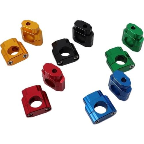 5 color M10 M12 CNC 22mm 28mm Motorcycle Handlebar Riser Bar Mount Handle Clamp Risers Adapter For 7/8" 1-1/8 Pit Dirt Bike