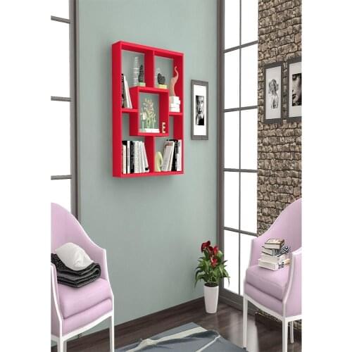 Shelf&Shelf MADE IN TURKEY Modern Shelf 4 Color Options Living Room Wood Wall Book Holder Organizer Bookshelf Rack Bookcase