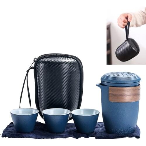 Portable Travel Tea Set on-board Ceramic Kungfu Tea Set