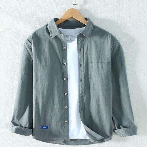 Spring Autumn Elastic Cotton Long Sleeve Shirt Youth Fashion Outdoors Camping Trekking Travel Climbing Work Coat Tops Clothing