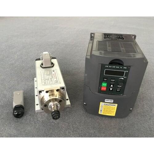 Spindle 3KW 220V Air Cooled Spindle Motor CNC Router Tools VFD Inverter 2pcs ER20 Collet Chuck For Millin Machine