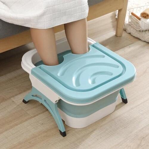 Foldable Footbath Plastic Massage Footbath Portable Deepening Footbath Household Foot Washing Artifact